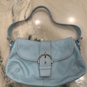 Coach 9248- used, light blue shoulder bag.